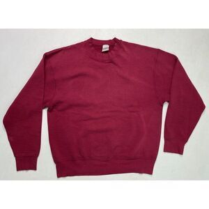 VINTAGE Munsingwear Blank Crewneck Sweatshirt Men Large Maroon Red 90s USA